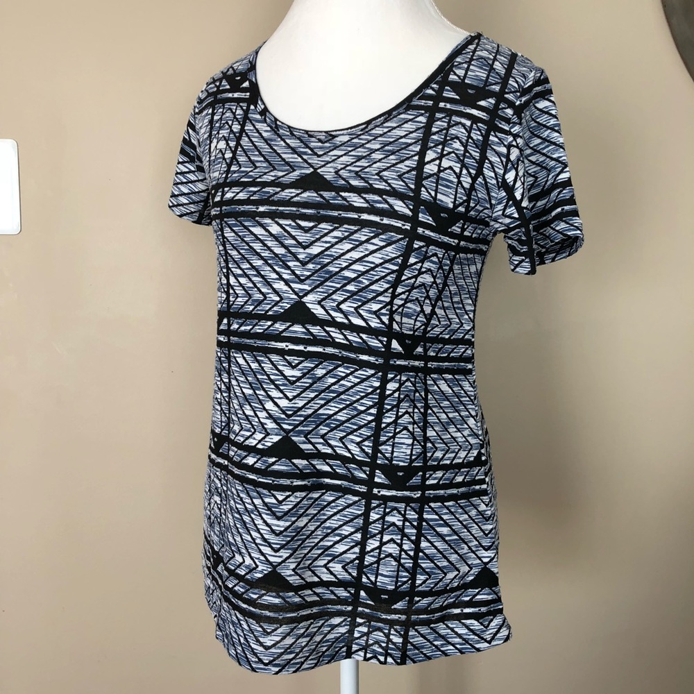 LuLaRoe Blue & Black Classic T, Size: XS
